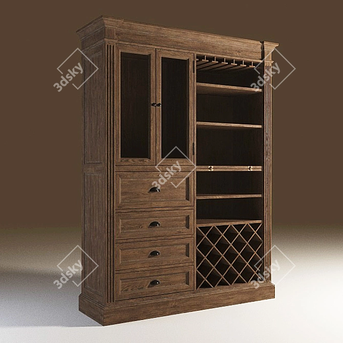 Custom Wine Cabinet: Fine Design 3D model image 1