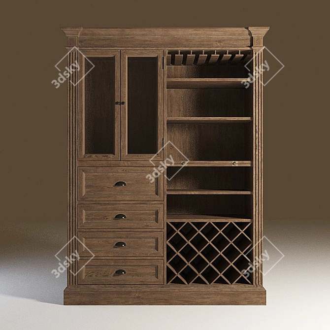 Custom Wine Cabinet: Fine Design 3D model image 2