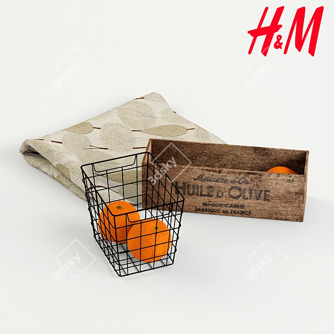 Modern Kitchen Decor Set - H&M Home Collection 3D model image 1