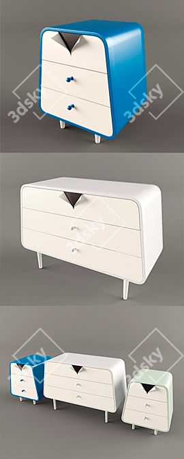 Pin-Up Inspired Furniture Collection 3D model image 2