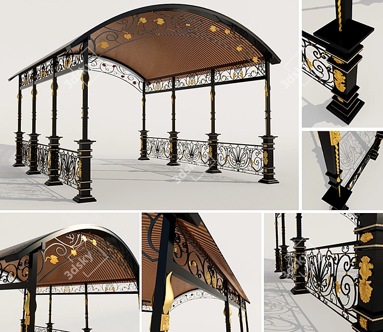 Elegant Forge Canopy 3D model image 1