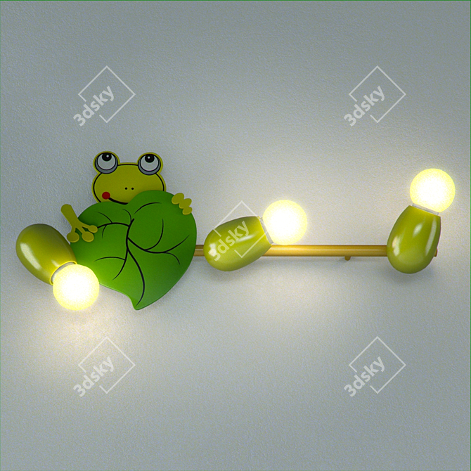 Lucide FROGGY 77272-03-85: Charming Green Children's Spot 3D model image 1