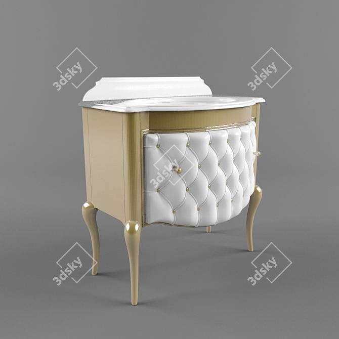 Opulent Capitonne 84cm Vanity 3D model image 2