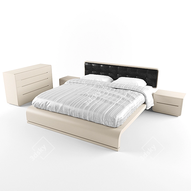Elegant Benedetti Bedroom Set 3D model image 1