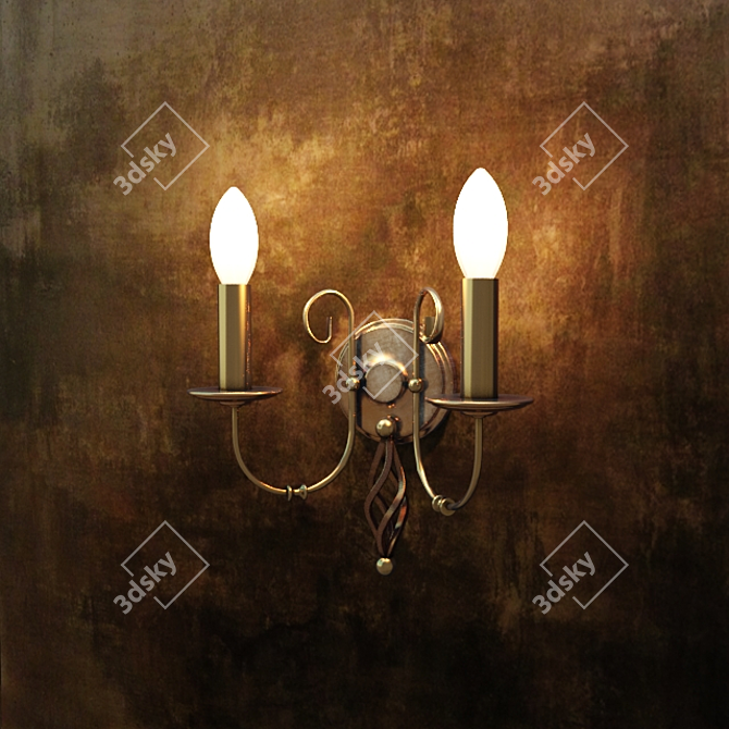 Artisan 2-Light Sconce by Elstead 3D model image 2