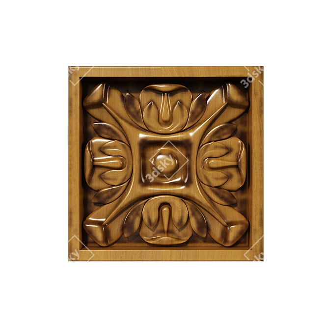  Baroque Rosette 3D model image 1