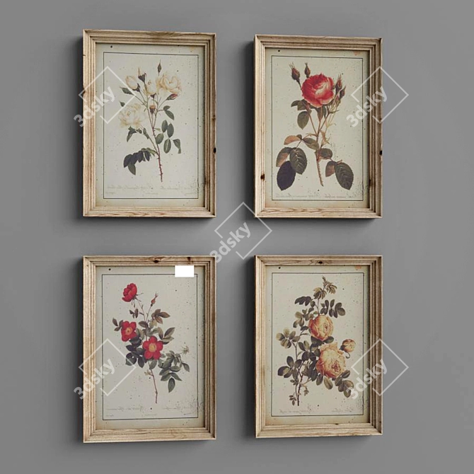 Blossom Frame: Elegant Floral Decor 3D model image 1