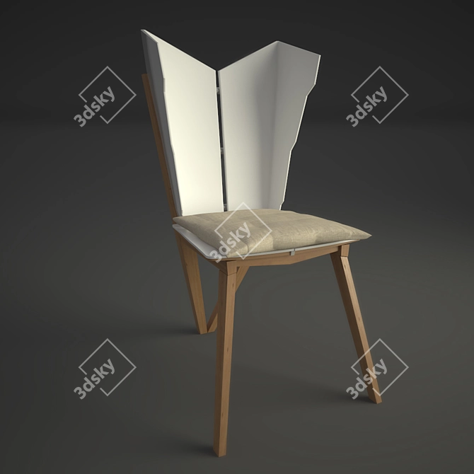 Futuristic Ash Chair 3D model image 1