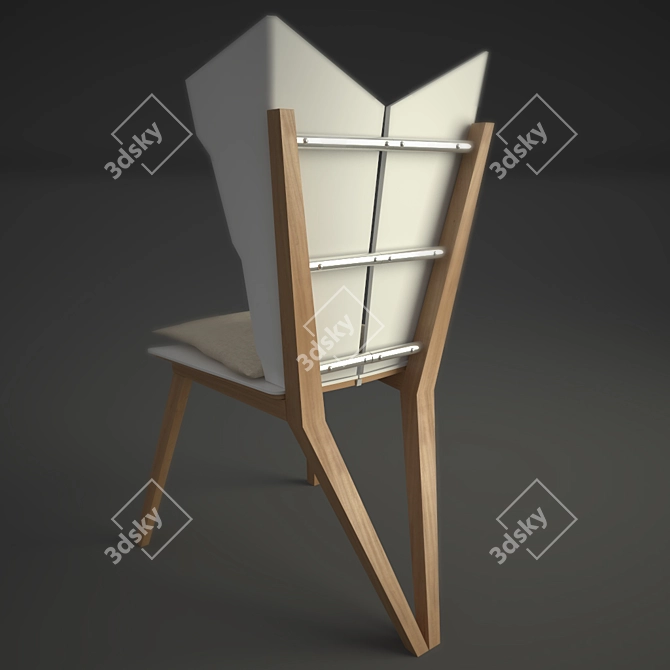 Futuristic Ash Chair 3D model image 2