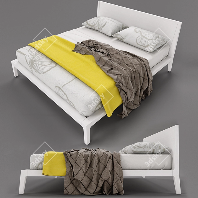 Sophisticated Bed Design by Me 3D model image 1