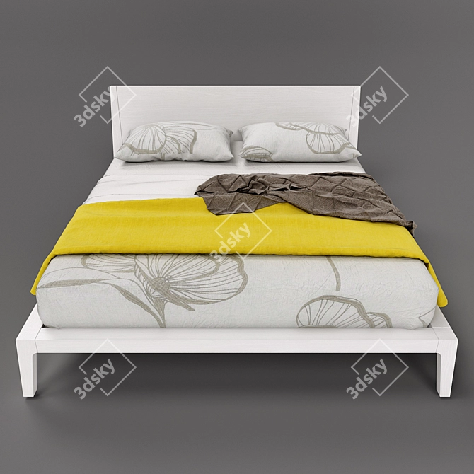 Sophisticated Bed Design by Me 3D model image 2