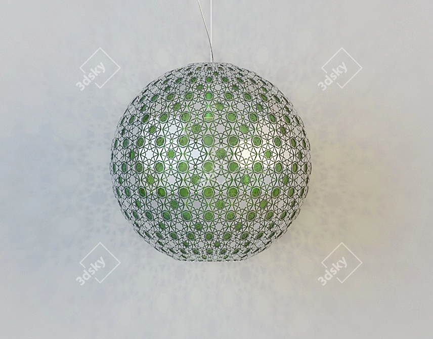 Sleek Ceiling Lamp 3D model image 1