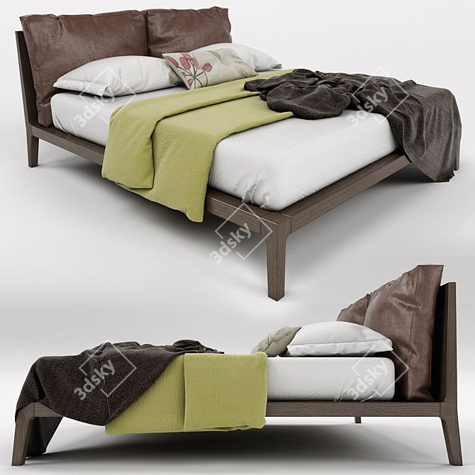 Luxurious Soft Bed 08 3D model image 1