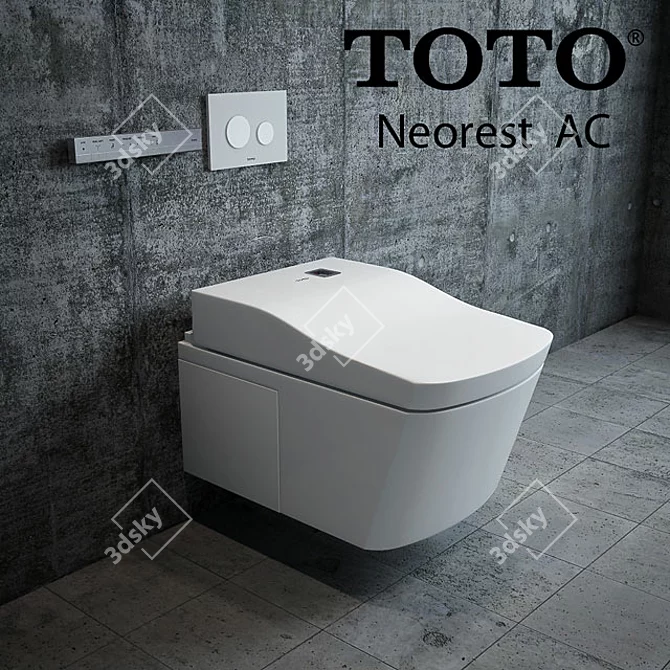 TOTO Neorest AC Toilet - Self-Cleaning with ewater+ and Actilight 3D model image 1