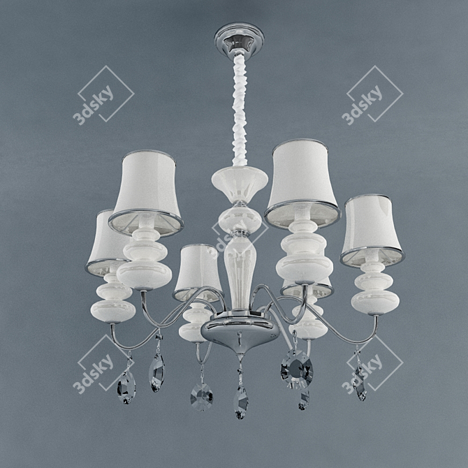 Breezelight Chandelier 1303: Elegant & Ethereal 3D model image 1