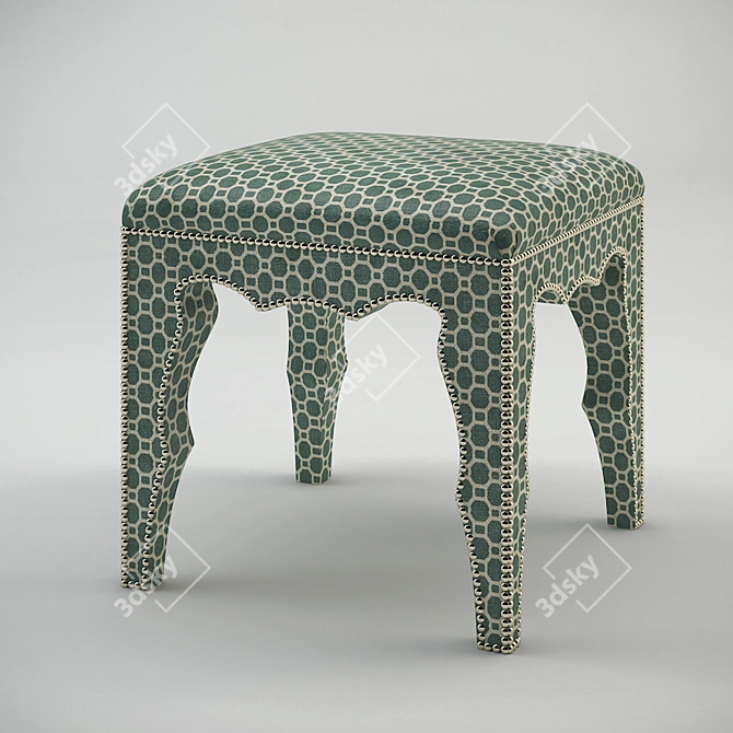 Elegant Ballerina Ottoman - 33-1031 3D model image 1