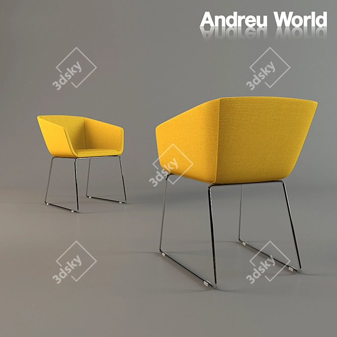 Modern Comfort with Andreu World 3D model image 2