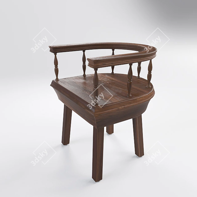 Legendary Renaissance Chair 3D model image 1