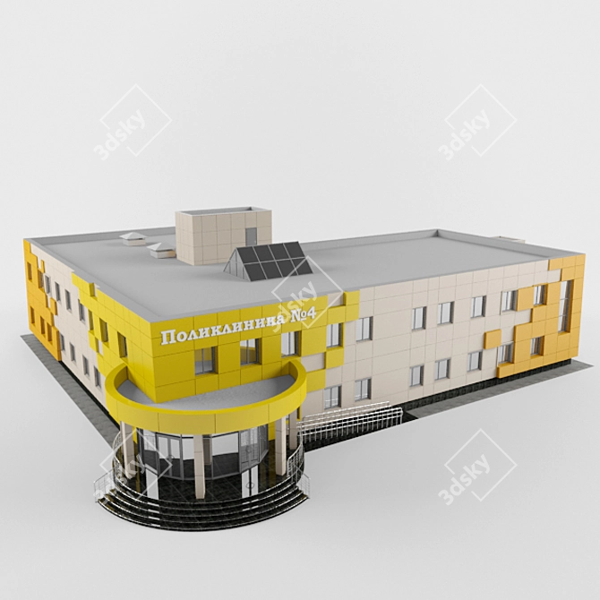 Versatile Polyclinic with Office Spaces 3D model image 1