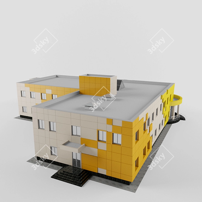 Versatile Polyclinic with Office Spaces 3D model image 2