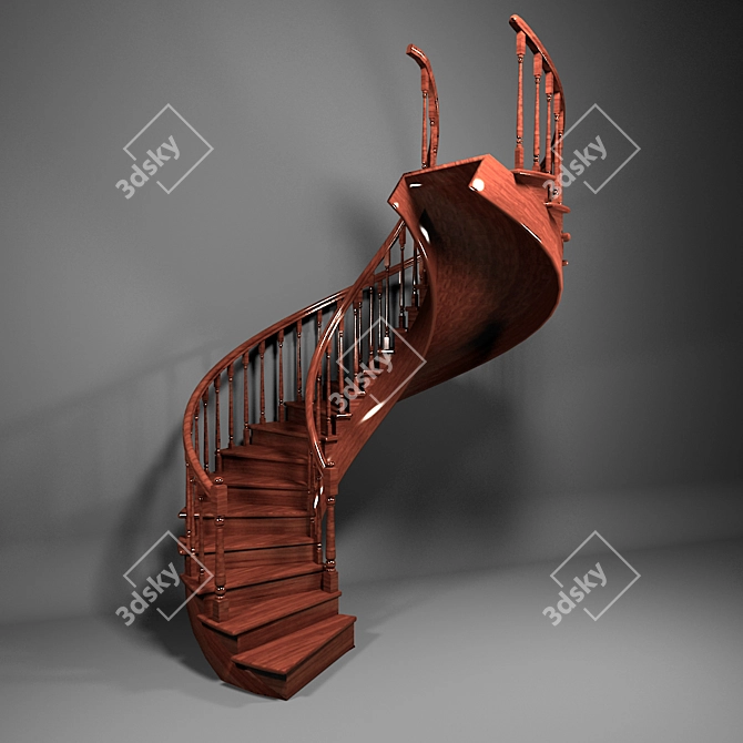 Spiral Staircase 3D model image 1