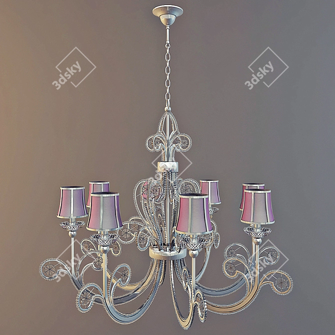 Crystal Classic Chandelier 3D model image 1