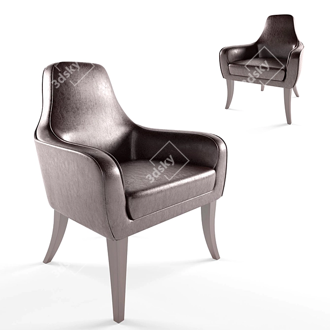 Elegant Oslo Chair: Comfort and Style 3D model image 1