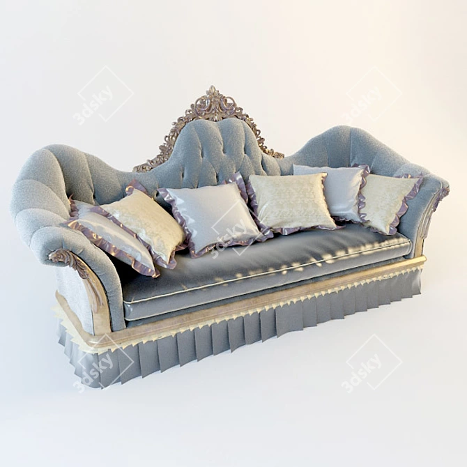 Elegant Palace Style Sofa 3D model image 3