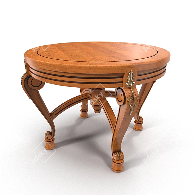 Elegant Round Table 3D model image 1