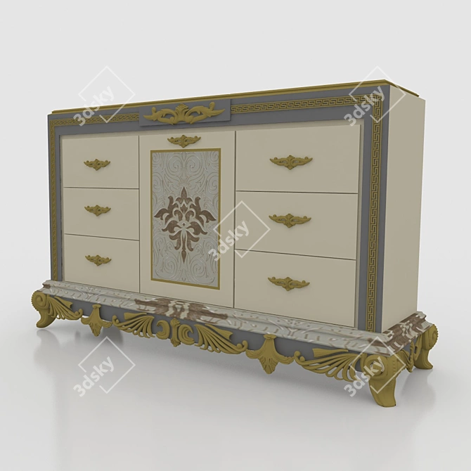 Elegant Essential Wardrobe 3D model image 1