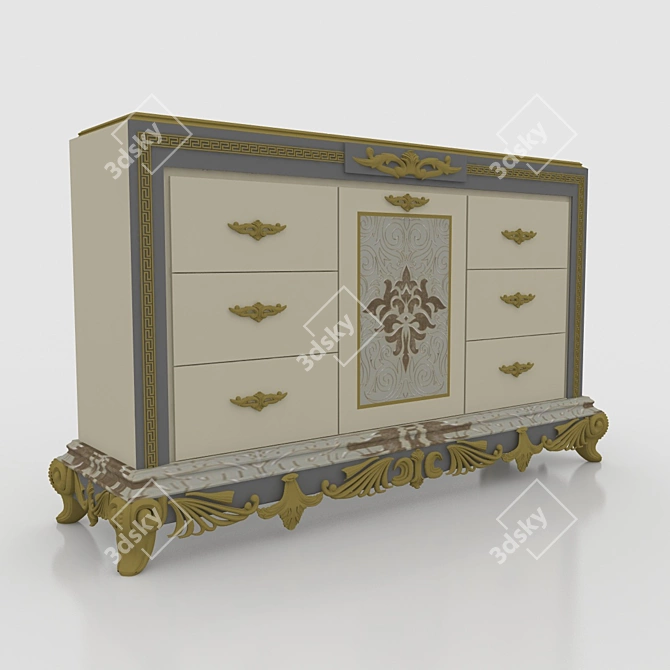 Elegant Essential Wardrobe 3D model image 3