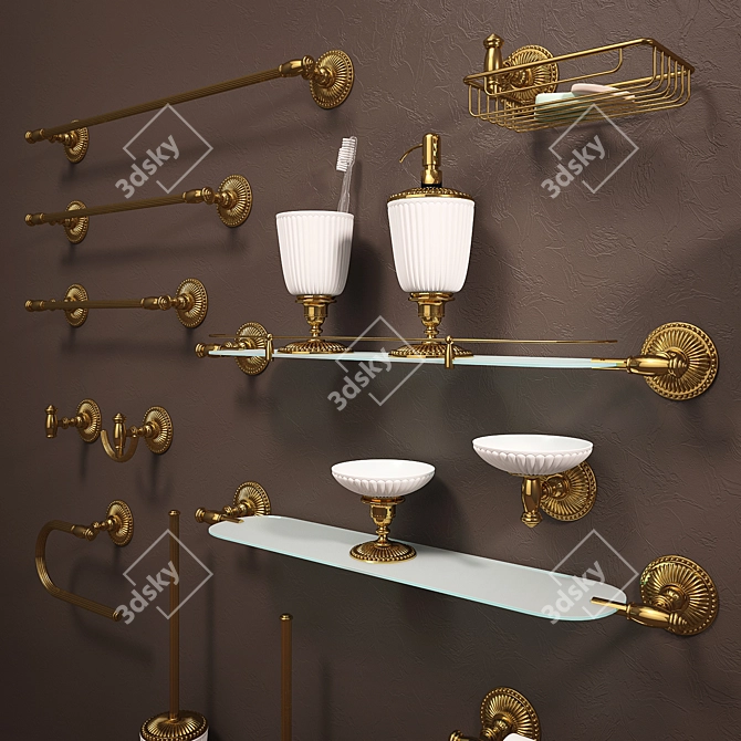 Bagno Aida Bathroom Set 3D model image 2