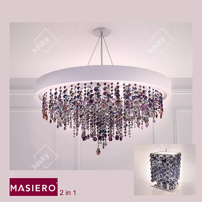 Masiero Aurea Crystal Chandelier 3D model image 1