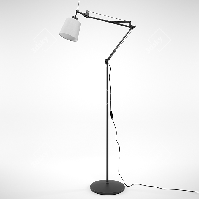 Sleek and Stylish Berlin Floor Lamp 3D model image 2