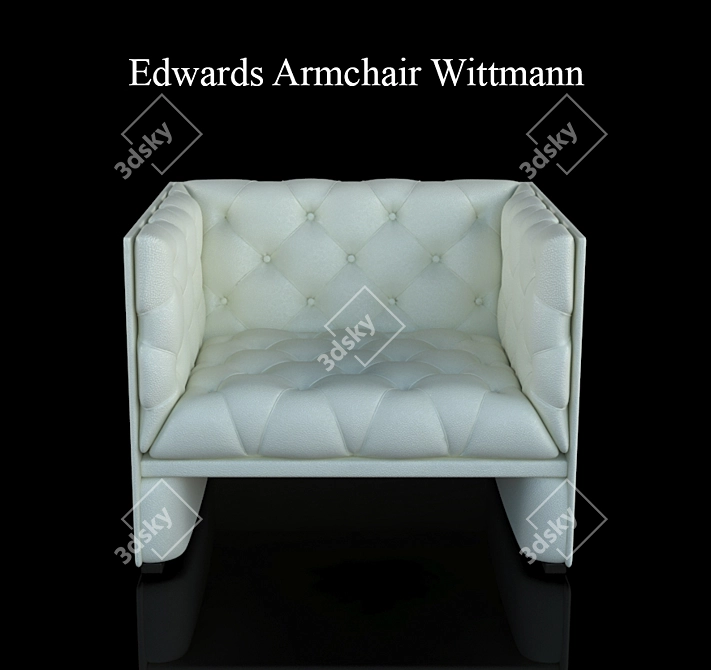 Elegant Edwards Armchair by Wittmann 3D model image 1