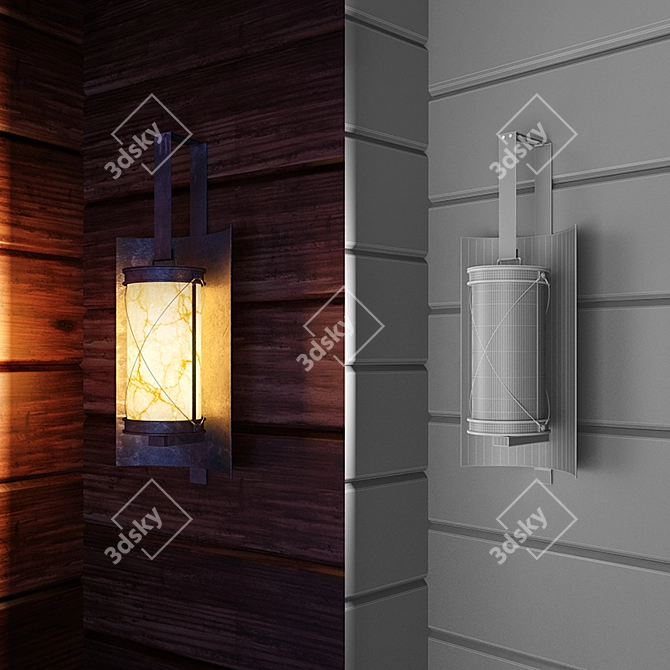 Antique-inspired Ethnic Sconces 3D model image 1