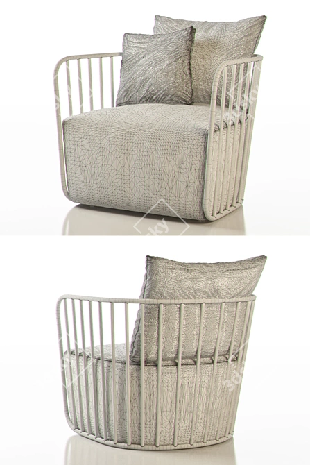 Ethereal Dream Veil Lounge Chair 3D model image 3