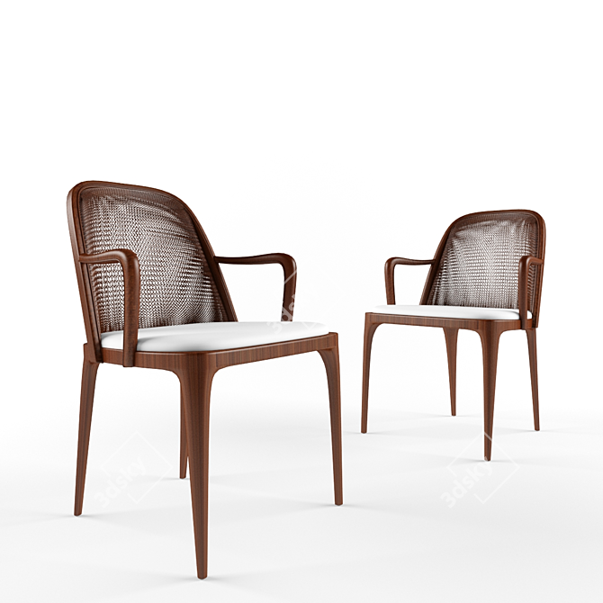 Elegant Grace Chair 3D model image 1