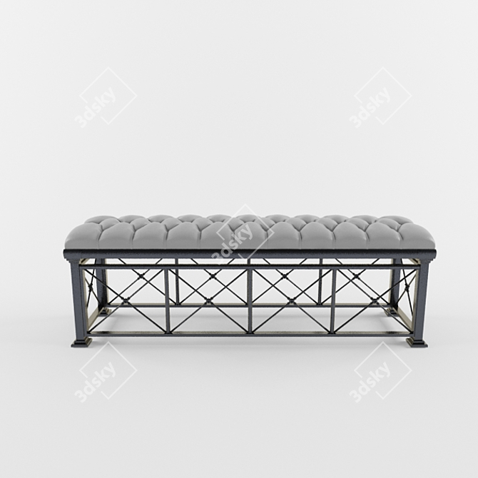 Elegant Bed Ottoman 3D model image 2