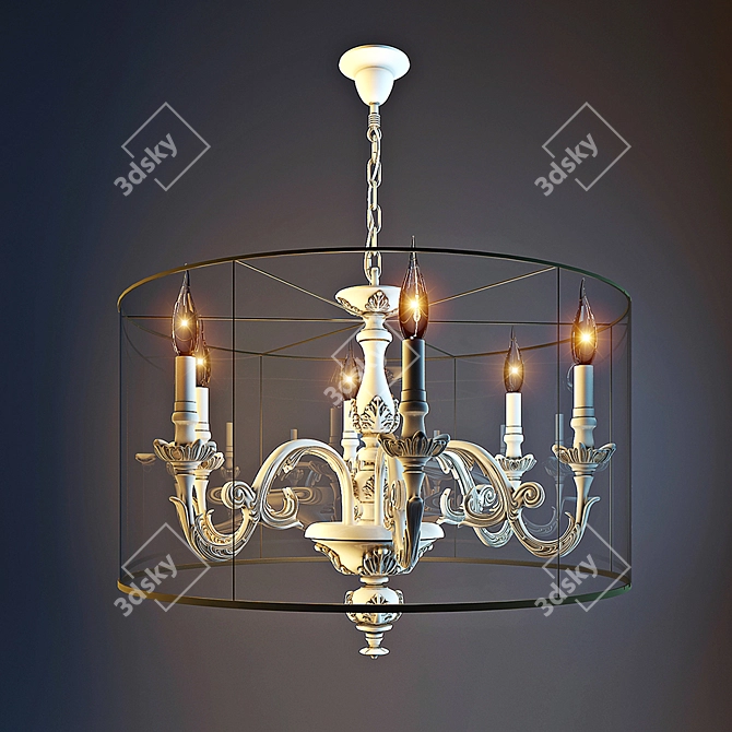 Classic Style Chandelier 3D model image 1