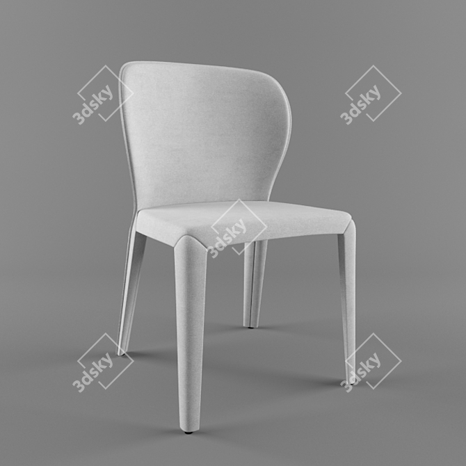 Elegant Vale Chair: Antonello Italia 3D model image 1