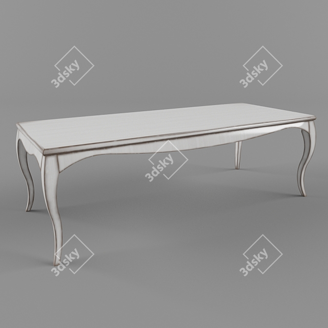 Elegant Vintage Dining Table 3D model image 1