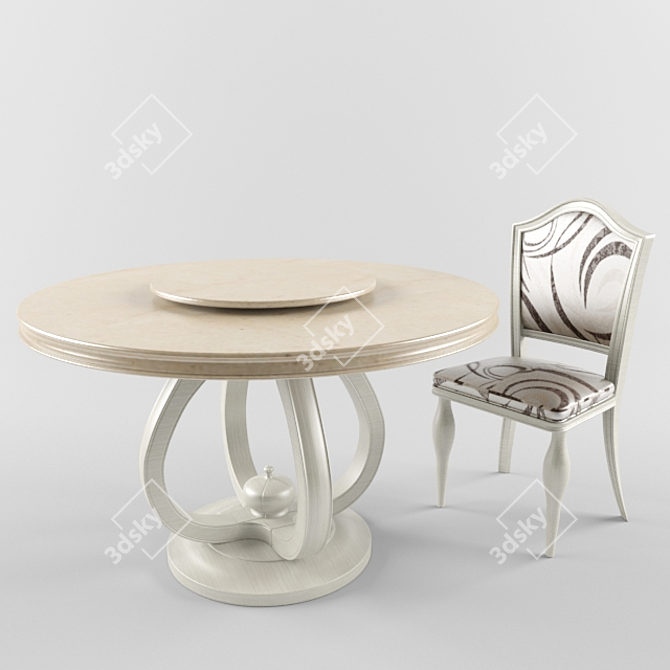 Chinese Dining Set 3D model image 1