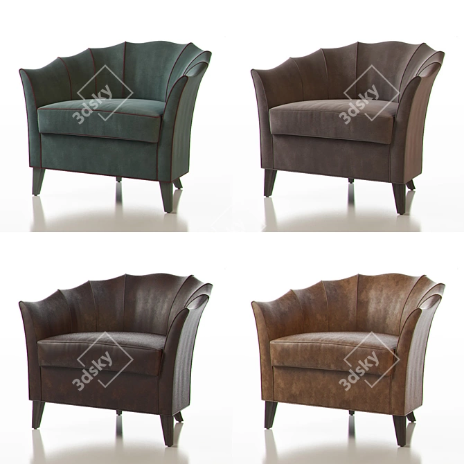 Vanhamme Gotham Armchair: 3dsmax 2010 & 2012+vray 3D model image 2