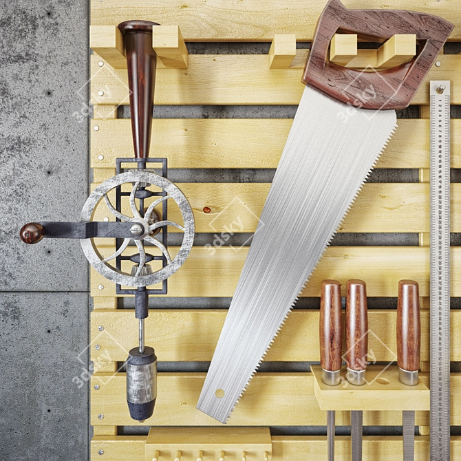 Carpenter's Tool Set 3D model image 2