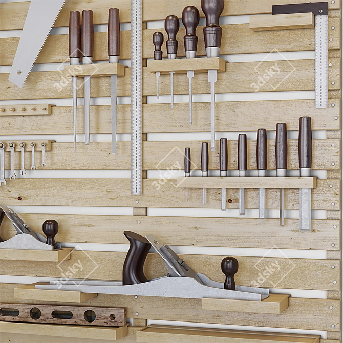 Carpenter's Tool Set 3D model image 5