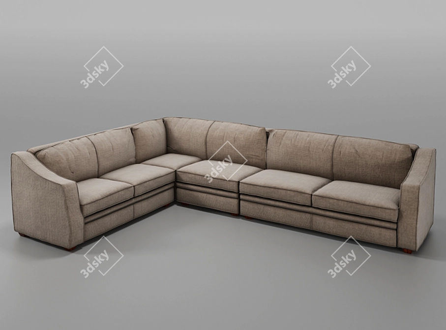 French Mise en Demeure Canape 3D model image 3