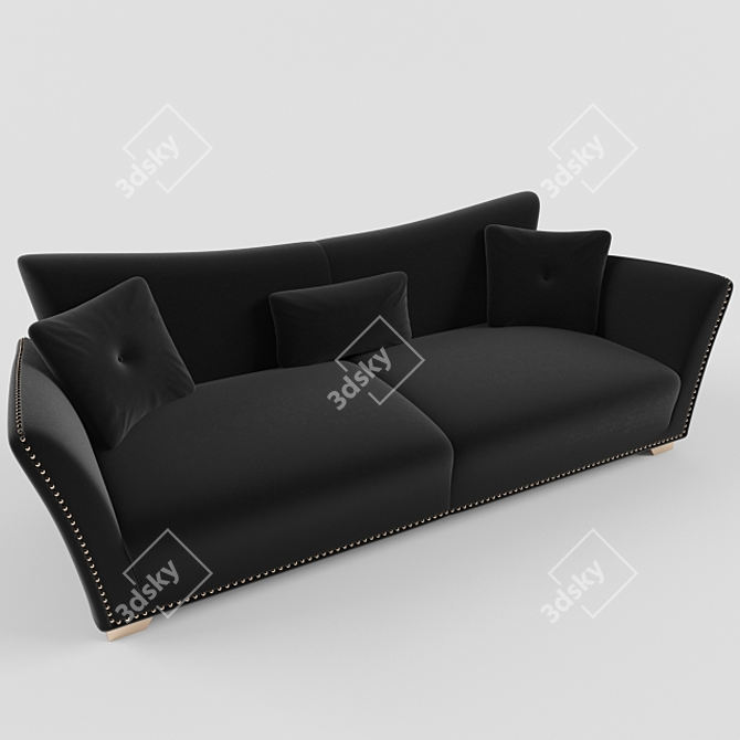 Elegant Donatello Sofa 3D model image 1