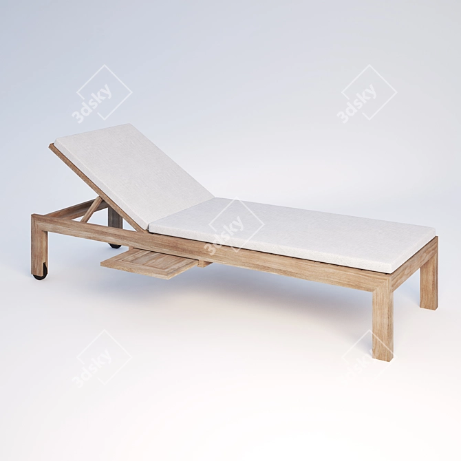 Coastal Retreat Chaise Lounge 3D model image 1