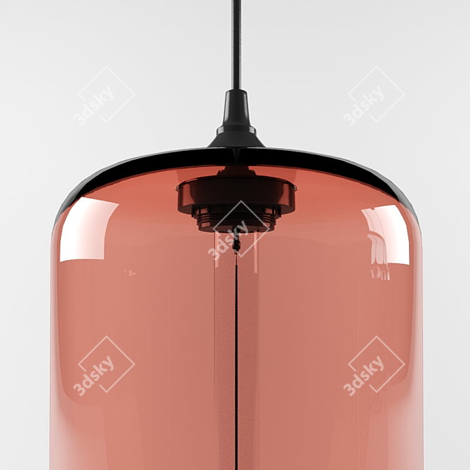 Sleek Pod Pendant Light 3D model image 2